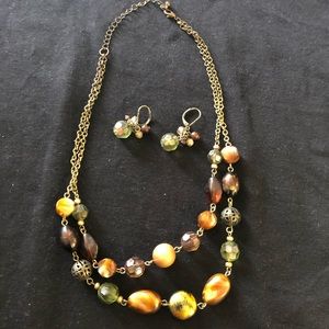 Necklace and earrings